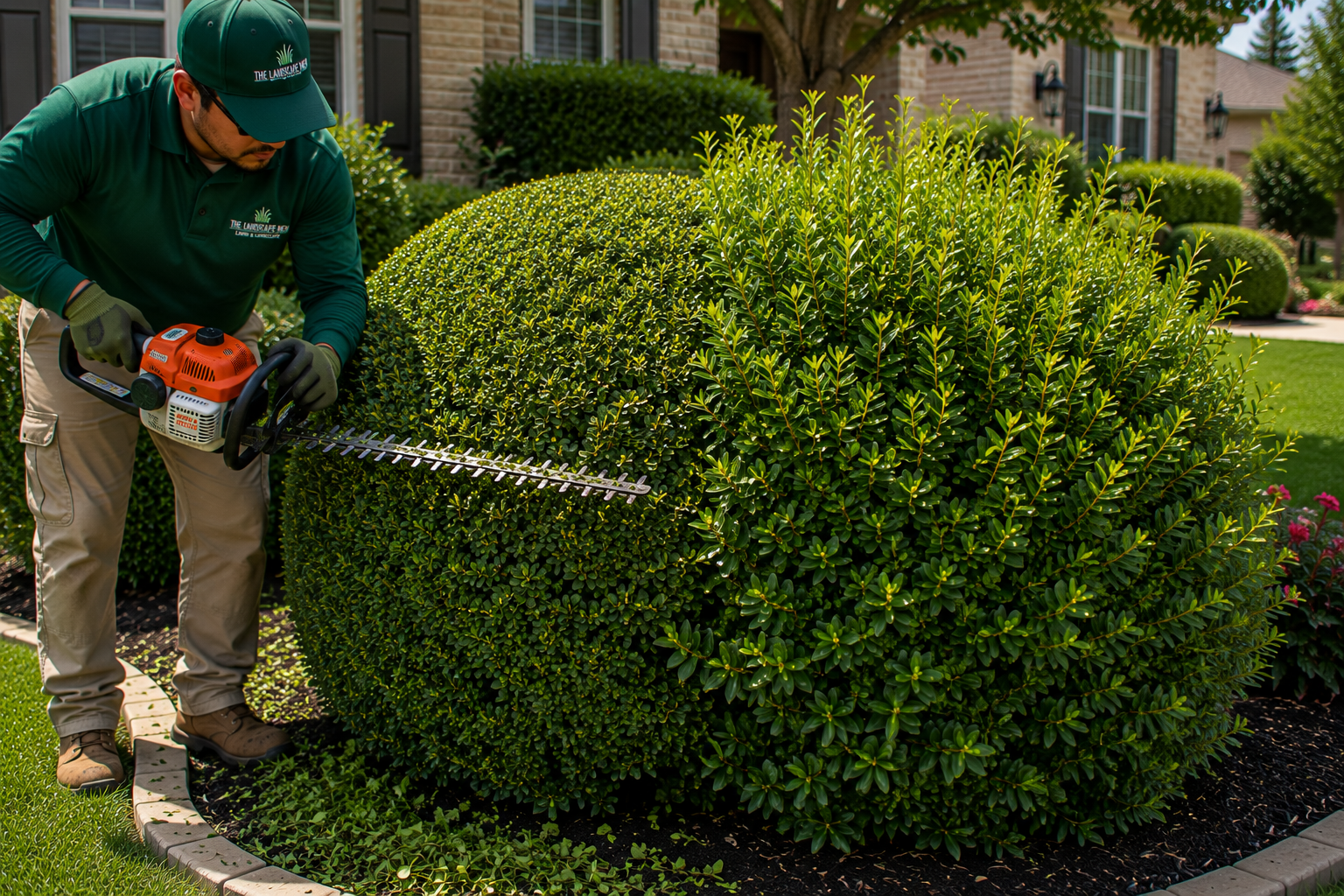 Bush trimming and shrub maintenance
