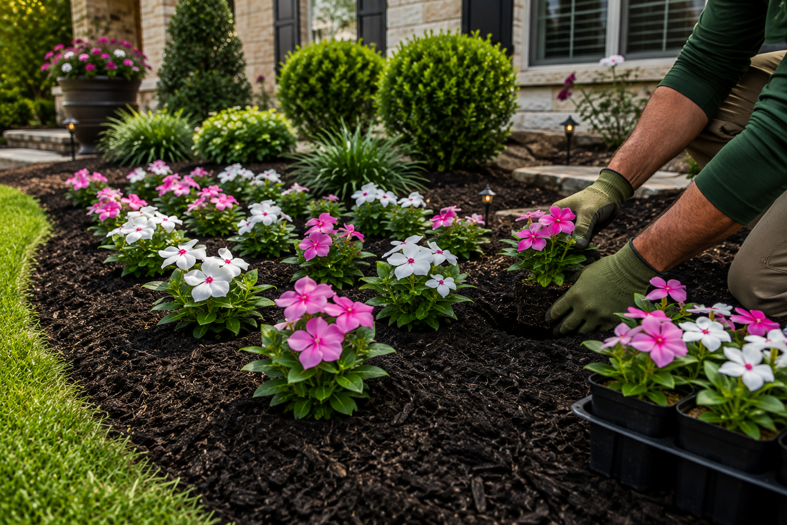 Flower planting and landscape design