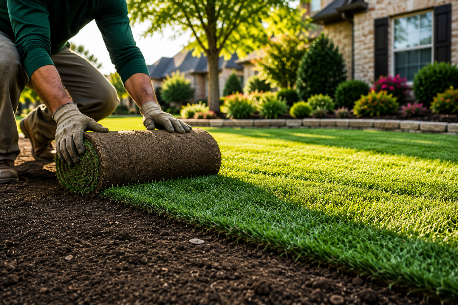 New lawn installation